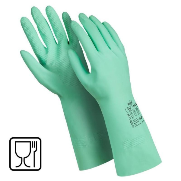 Перчатки КЩС Manipula Контакт L-F-02/CG-945 латекс зеленые (размер 10-10.5, XL)