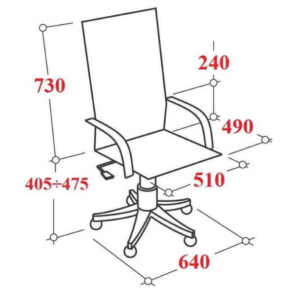 Кресло для руководителя Easy Chair 595 ТС черное (сетка/ткань, металл)