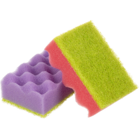 Губки для мытья посуды Qualita Bubble Effect поролоновые 175x95x65 мм (5 штук в упаковке)