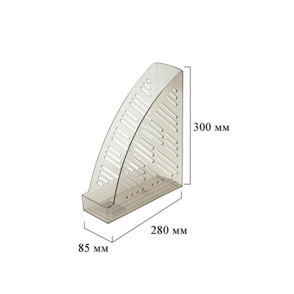 Вертикальный накопитель Attache прозрачный тонированный ширина 85 мм