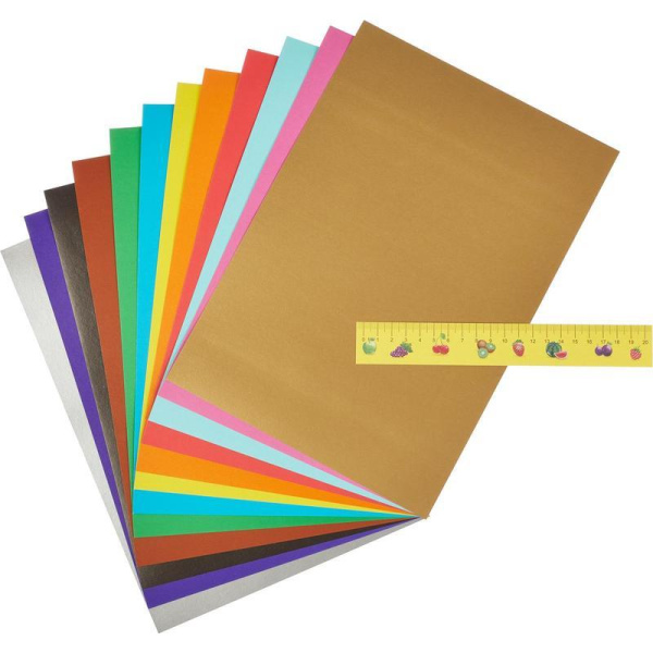 Картон цветной Лилия Холдинг Кот в сапогах (А4, 12 листов, 12 цветов, мелованный)