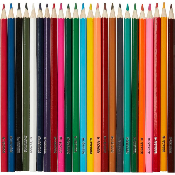 Карандаши цветные акварельные №1 School ColorPics шестигранные 24 цвета