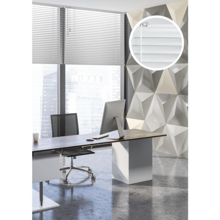 Жалюзи горизонтальные алюминиевые белые (600x1600 мм)