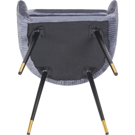 Кресло обеденное Dobrin Mary серый (велюр, металл)