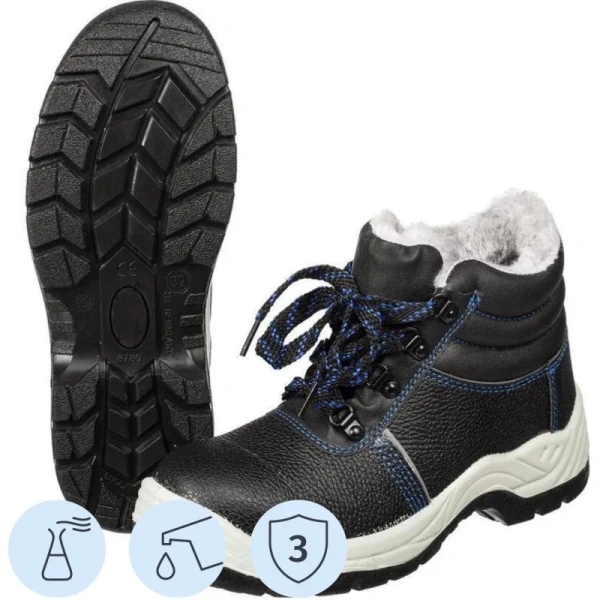 Ботинки рабочие зимние 116152 ПУ-ТПУ из натуральной/искусственной кожи  черные (размер 36)