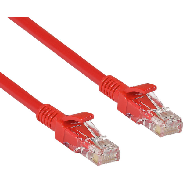 Патч-корд витая пара ExeGate UTP-RJ45-RJ45-5e-1,5M-RD 5e 1,5 м