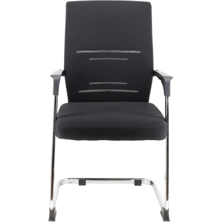 Конференц-кресло Everprof Visit черное/хром (сетка/ткань, металл  хромированный)