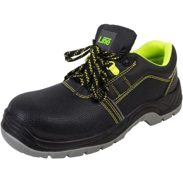 Полуботинки рабочие летние Line ПУ-ТПУ из микрофибры с металлическим  подноском черные размер 39