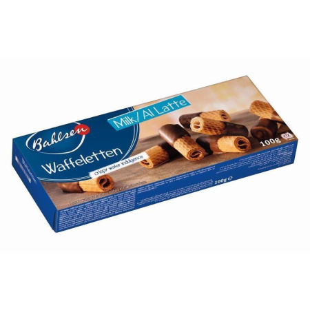 Вафельные трубочки Bahlsen Waffeletten 100 г Вафельные трубочки Bahlsen Waffeletten 100 г