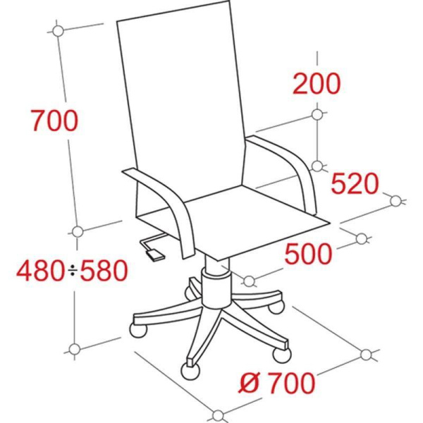 Кресло для руководителя Easy Chair 628 TR черное (рециклированная кожа с компаньном, пластик)