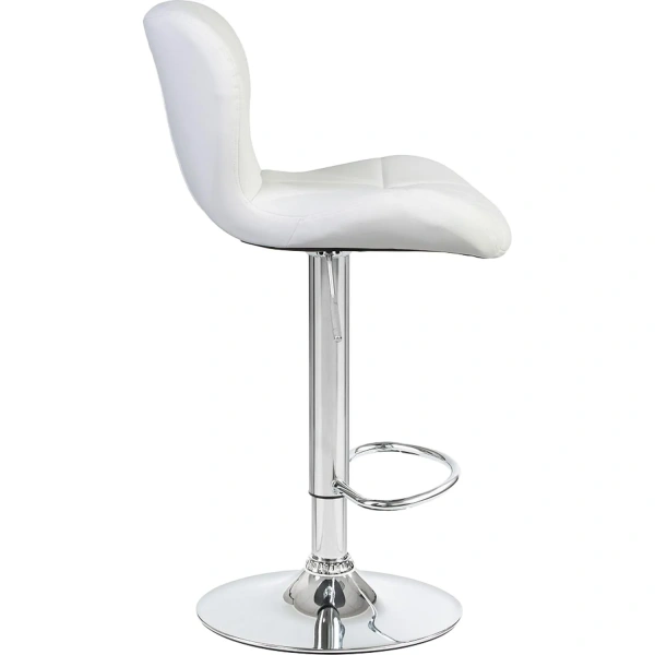 Стул барный Dobrin Barny белый/хромированный (искусственная кожа/металл)
