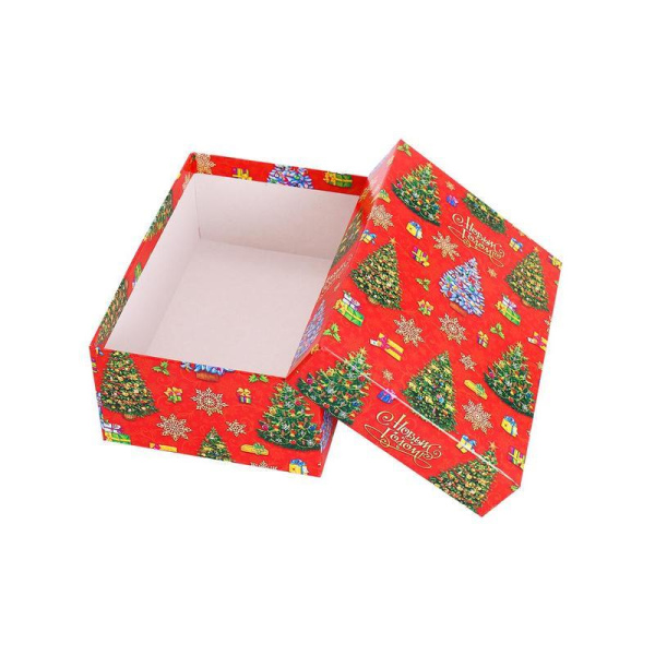 Набор подарочных коробок Miland  Новогодние елочки 19х12х7.5-15х10х5 см  (3 штуки)