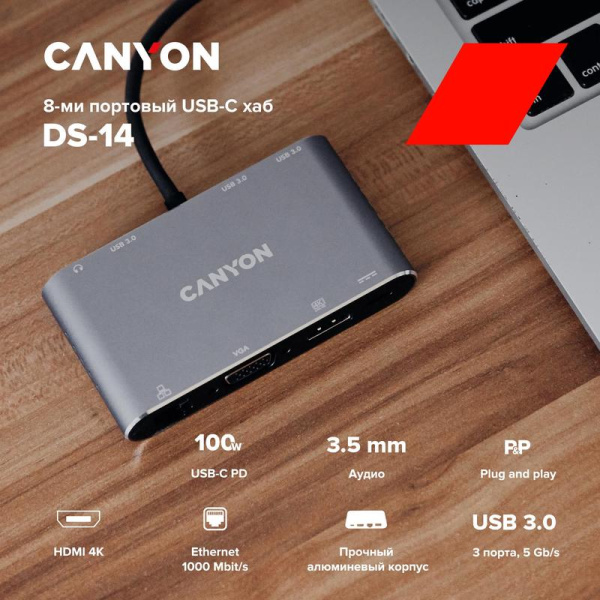 Разветвитель USB Canyon CNS-TDS14