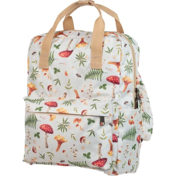 Рюкзак Комус Класс (№1 School) Квадро Грибы 17 л белый