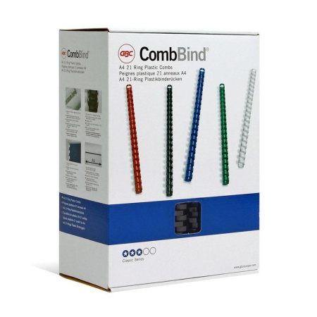 Пружины пластиковые GBC, 25мм, черные, 50 шт/уп