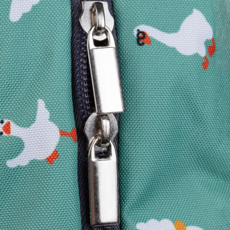 Рюкзак Комус Класс (№1 School) Квадро Гуси зеленый