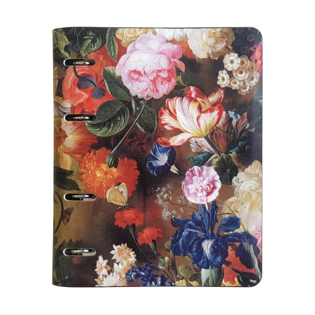 Бизнес-тетрадь Infolio Study Flowers А5 120 листов в клетку на кольцах