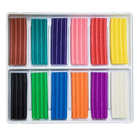 Пластилин классический Луч Zoo 12 цветов 180 г со стеком Пластилин классический Луч Zoo 12 цветов 180 г со стеком