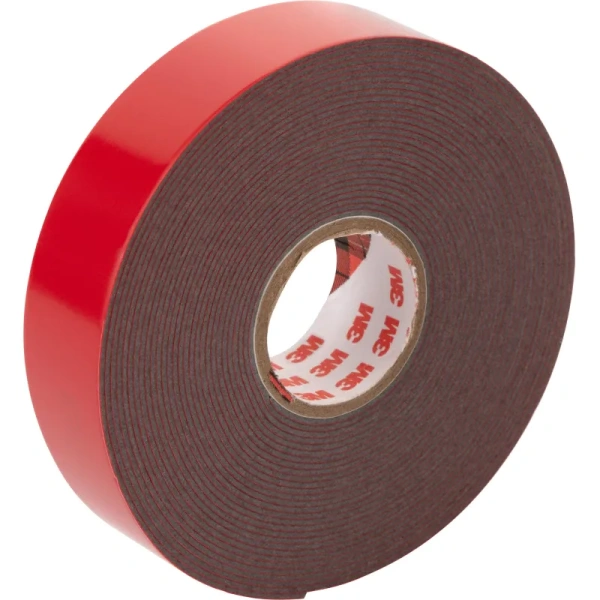 Клейкая лента двухсторонняя монтажная 3M GT6008F серая вспененный акрил  20 мм x 5 м