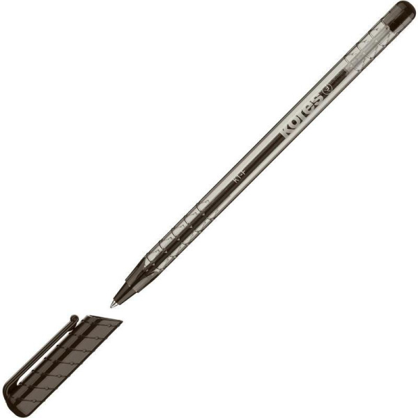 Ручка шариковая Kores K1 трехгранный корпус черная (толщина линии 0.7 мм)