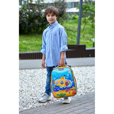 Ранец Комус Класс Light Шустрики анатомический серый с одним отделением