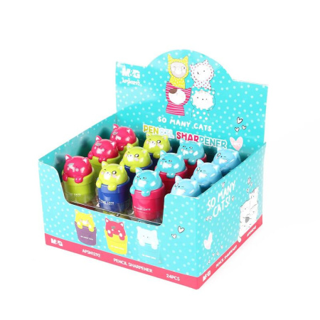 Точилка для карандашей M&G So Many Cats с контейнером пластиковая