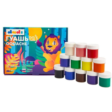Гуашь Dadi 12 цветов по 20 мл