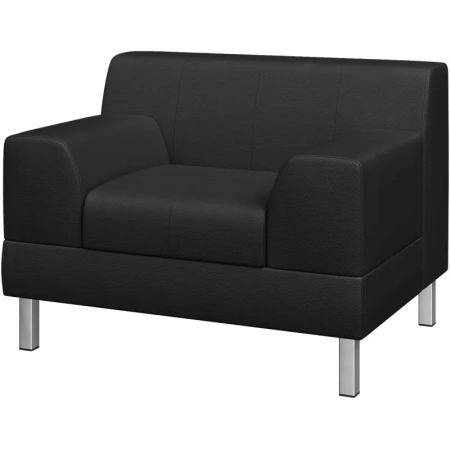 Кресло Flagman черное (экокожа)