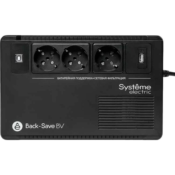 Источник бесперебойного питания Systeme Electric Back-Save BV 600 ВА  (BVSE600RS)