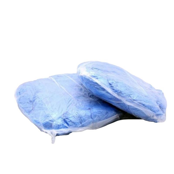 Бахилы одноразовые полиэтиленовые стандартной плотности 20 мкм голубые  (2.5 гр, 50 пар в упаковке)