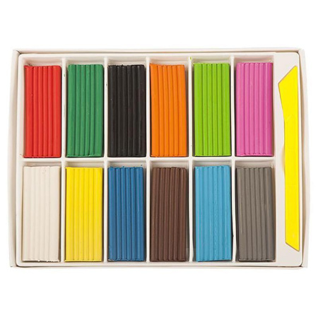 Пластилин классический Каляка-Маляка 12 цветов 180 г со стеком