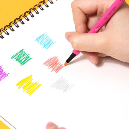 Фломастеры Deli EC157-12 12 цветов смываемые с вентилируемыми колпачками