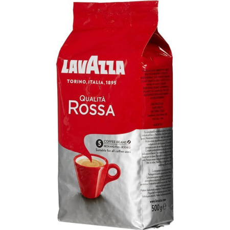 Кофе Lavazza Rossa в зернах, 500 гр.