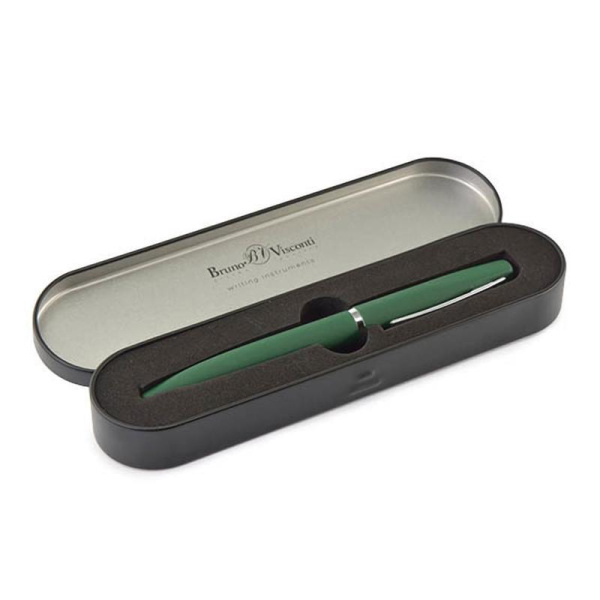 Ручка шариковая автоматическая Bruno Visconti Portofino синяя (зеленый корпус, толщина линии 1 мм)