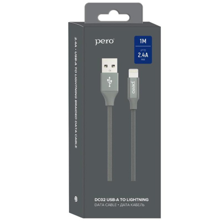 Кабель Pero USB A - Lightning 1 м (4603740875301)