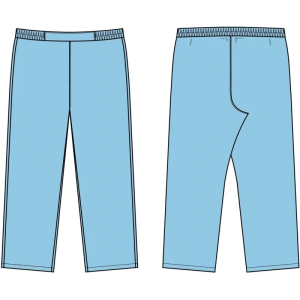 Костюм для пищевого производства м05-КБР голубой тиси с длинным рукавом  (120 г/кв.м, размер 44-46, рост 170-176)