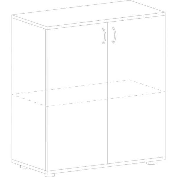 Шкаф для документов Агат (серый, 800x400x750 мм)