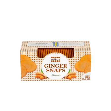 Печенье песочное Nyakers имбирное постное со вкусом миндаля 150 г