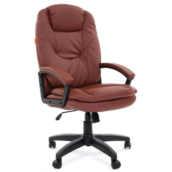Кресло для руководителя Chairman 668 LT коричневое (экокожа, пластик)