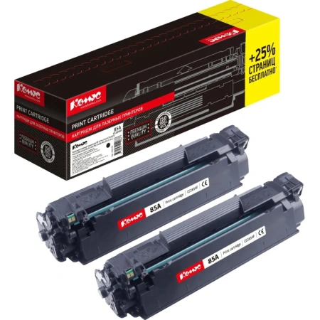 Картридж лазерный Комус 85A CE285AF для HP черный совместимый (двойная упаковка)