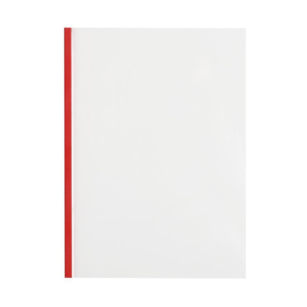 Обложки для переплета пластиковые Opus Easy Cover 150 мкм прозрачные красные (корешок 1.5 мм, 50 штук в упаковке)