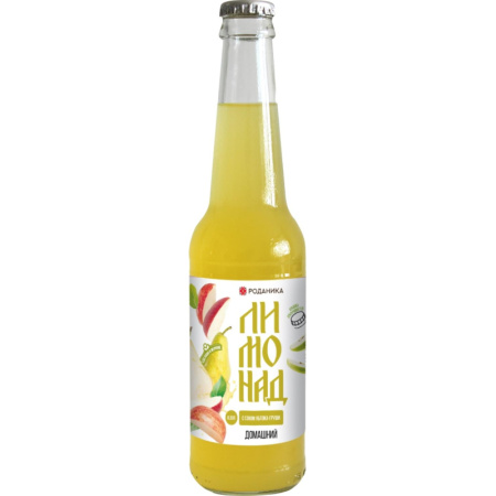 Лимонад газированный Роданика домашний яблоко-груша 0.33 л