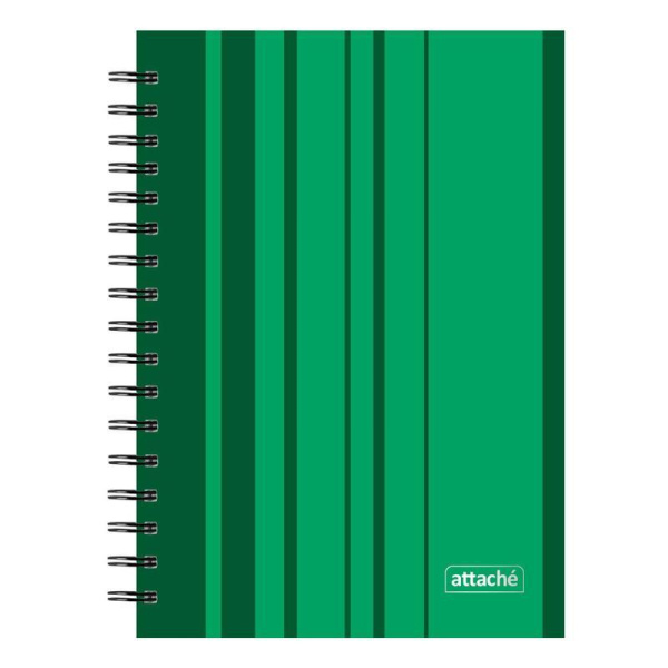 Бизнес-тетрадь Attache Concept А5 120 листов зеленая в клетку на спирали (155х202 мм)
