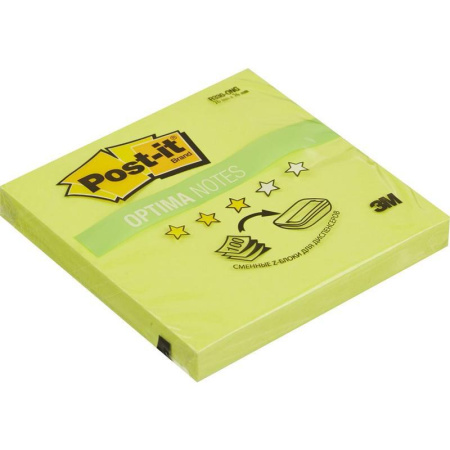 Стикеры Post-it Optima 76x76 мм Z-сложения зеленые неоновые 100 листов