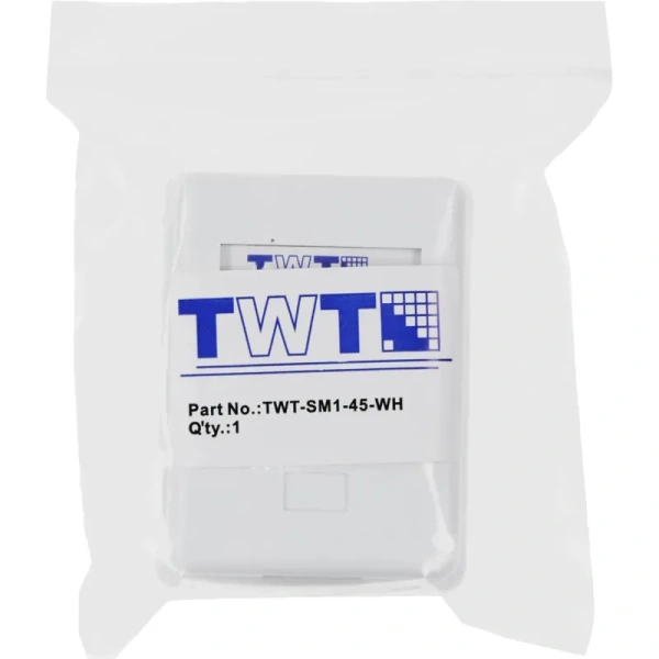 Розетка TWT TWT-SM1-45/S-WH RJ-45 cat 5e