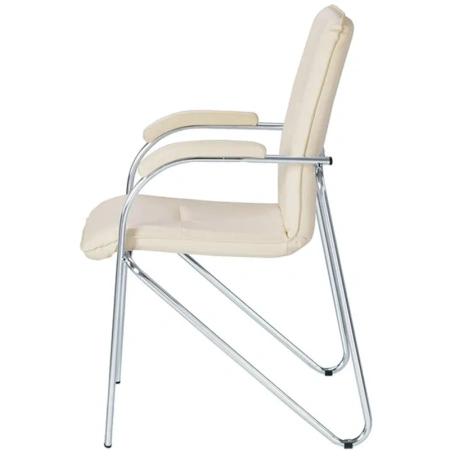 Конференц-кресло Easy Chair Samba бежевый (искусственная кожа, металл  хромированный)