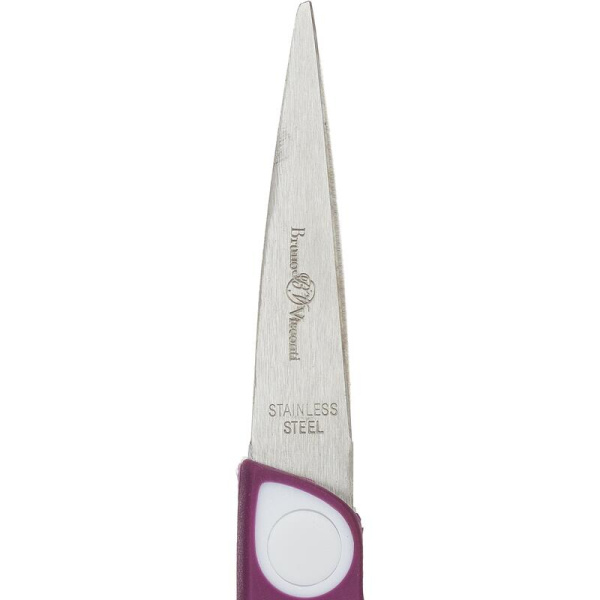 Ножницы 180 мм Bruno Visconti Ladycut с пластиковыми прорезиненными  анатомическими ручками сиреневого цвета