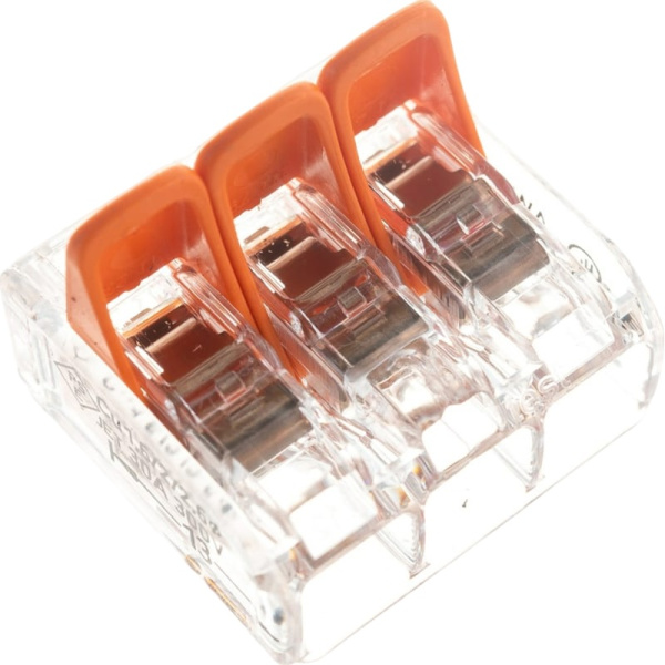 Клемма Wago 221-613 3-проводная с рычагом