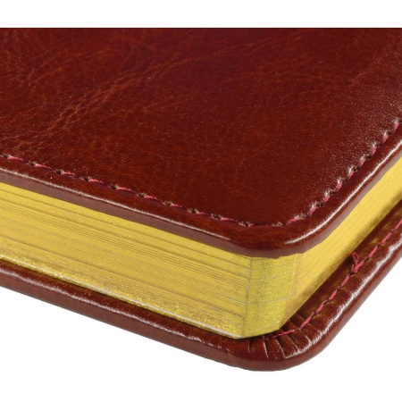 Ежедневник недатированный Attache Sidney Nebraska искусственная кожа А5  136 листов коричневый (золотистый обрез, 145x205 мм)