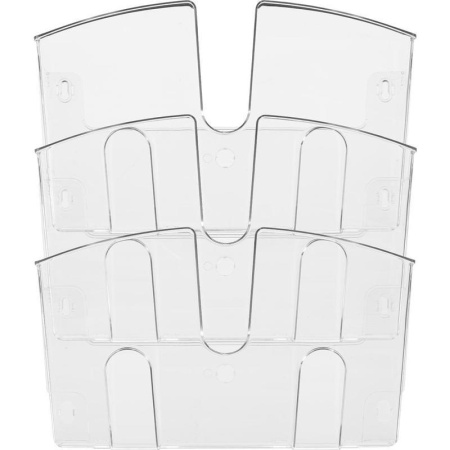 Лоток Uniplast настенный (А4, 3 отделения, прозрачный)